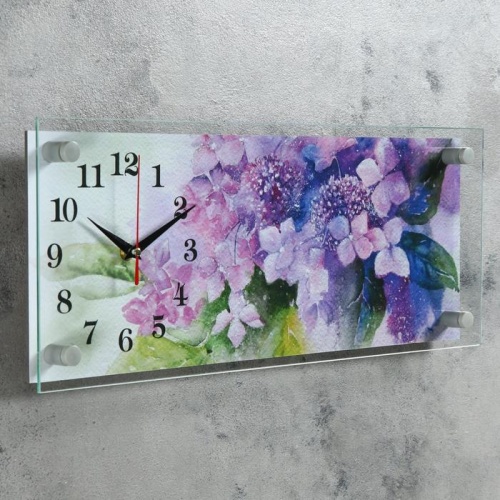 Часы настенные, серия: Цветы, Букет цветов, 20х50 см