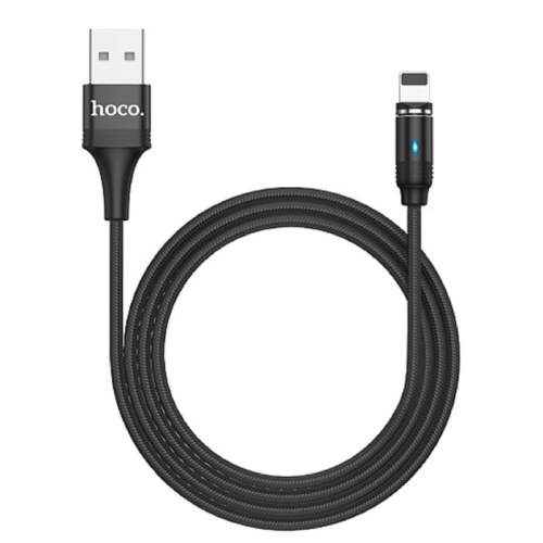 Кабель Hoco U76, USB - Lightning, 2 А, 1.2 м, магнитный, черный фото 3
