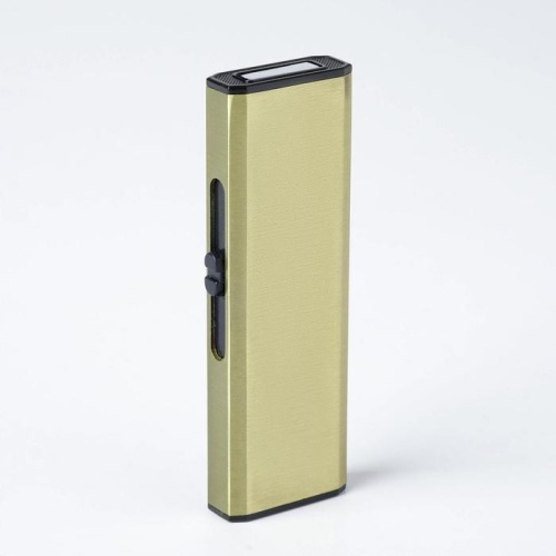 Зажигалка электронная  Узор  спираль, USB штекер, 8х2,5х0,7 см, золото №1 фото 4