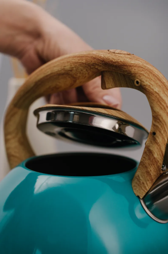 Чайник для плиты со свистком из нержавеющей стали 2,7 литра Изумрудный фото 6