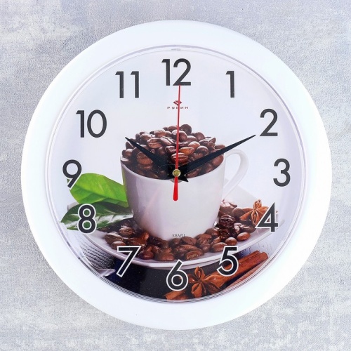 Часы настенные, серия: Кухня, "Зерна кофе", 25 см 4344384 4344384