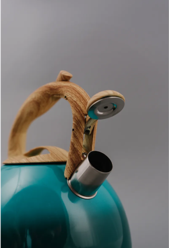 Чайник для плиты со свистком из нержавеющей стали 2,7 литра Изумрудный фото 8