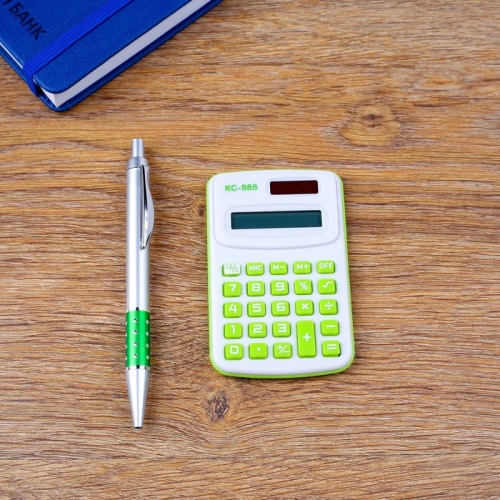 Набор подарочный 2в1 ручка, калькулятор фото 3