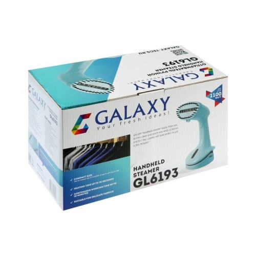 Отпариватель Galaxy GL 6193, ручной, 1100 Вт, 0.2 л, 25 мл/мин, белый 6852363 фото 6