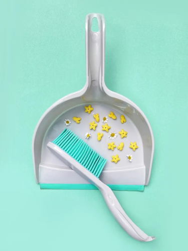 Совок и силиконовая щетка против шерсти - сметка для уборки мусора НАБОР "Хозяйка" фото 2