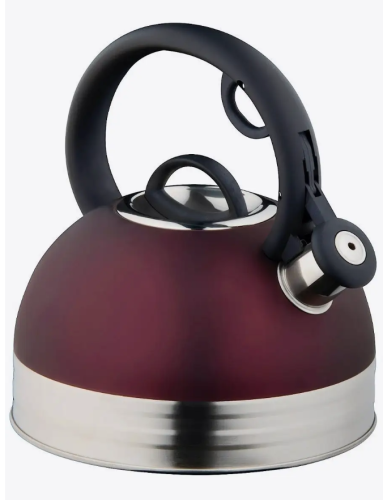 Чайник 2.5 л со свистком индукция Красный фото 3