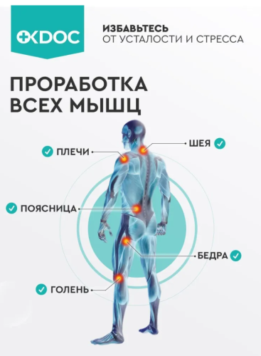 Массажный матрас электрический с пультом управления, OKD--2 массажер для шеи и плеч, всего тела и спины фото 4