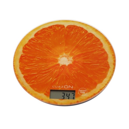 Весы кухонные  LVK-701, электрон, до 7 кг, рисунок "Апельсин" фото 2