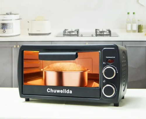 Мини-печь Электрическая духовка-16 литров, черный матовый, черно-серый фото 6