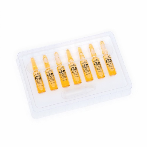 Набор сывороток для лица в ампулах, 2гр х 7шт с золотом фото 2