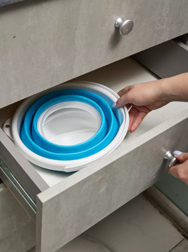 Ведро силиконовое для дачи складное 5 литров фото 5