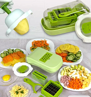 Терка, Овощерезка ручная многофункциональная STORK с насадками и контейнером/ мультирезка слайсер для нарезки овощей