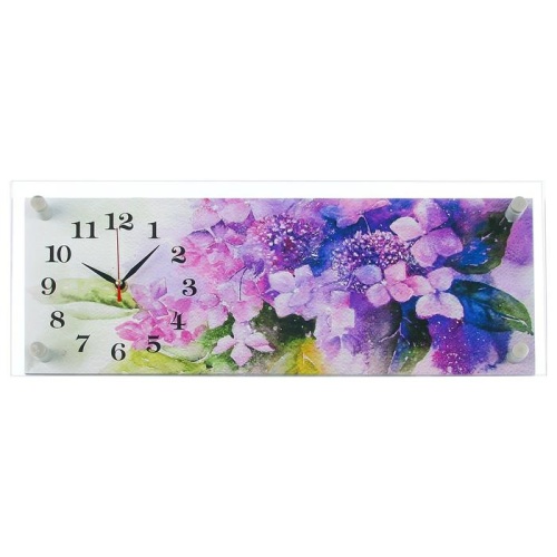 Часы настенные, серия: Цветы, Букет цветов, 20х50 см фото 5