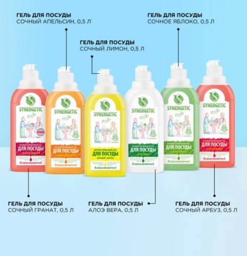 Средство для мытья посуды, ассорти, 500мл фото 2