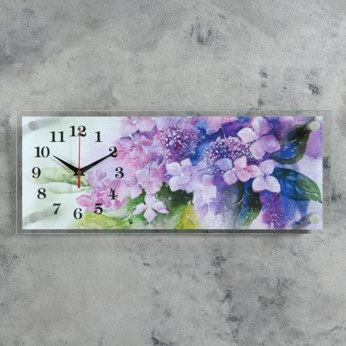Часы настенные, серия: Цветы, Букет цветов, 20х50 см фото 3