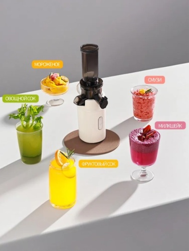 Соковыжималка шнековая KAWU SJ-019, светло-бежевый фото 10