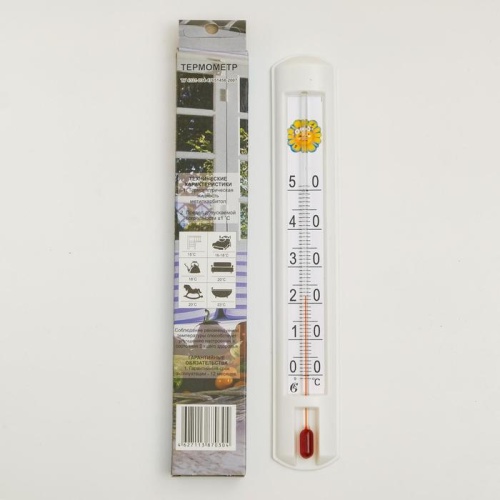 Термометр комнатный (0°С<Т<+50°С), упаковка картон микс фото 6