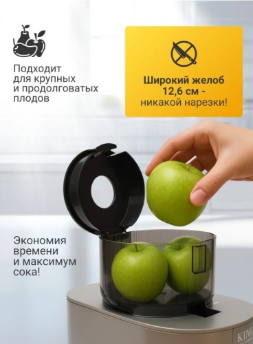 Соковыжималка шнековая чёрная современный дизайн фото 2