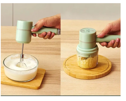 Беспроводной ручной миксер / Ручной миксер 3 в 1 / измельчитель овощей Хозяюшка фото 9