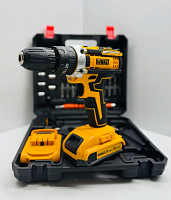 Дрель шуруповерт ударный аккумуляторный, 2 АКБ 24В , 24 насадки и зарядная станция в наборе