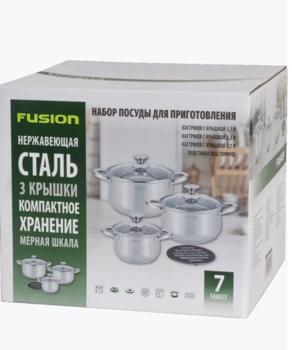 Набор посуды для приготовления 7 предметов / Индукция фото 9