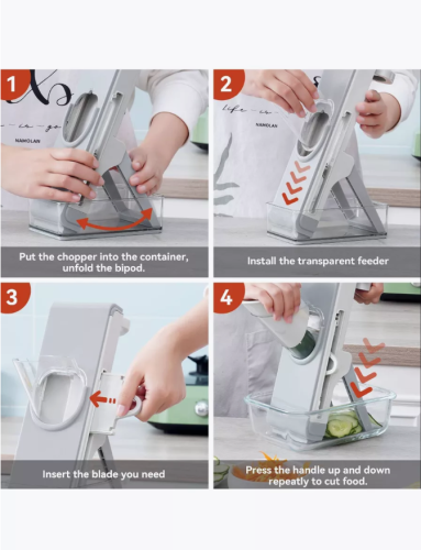 Овощерезка многофункциональная с контейнером фото 4