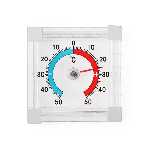 Термометр уличный для дома дачи, механический, квадратный, 8 х 8 см, фото 7