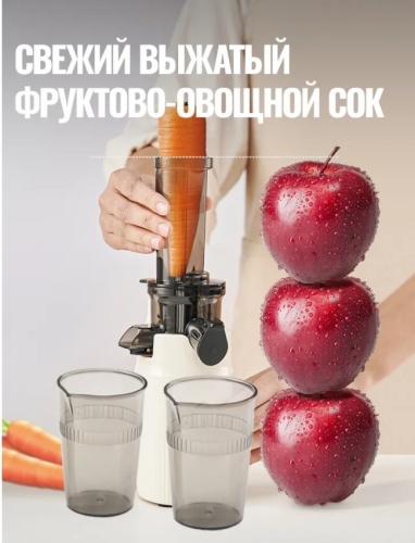Соковыжималка шнековая KAWU SJ-019, светло-бежевый фото 4