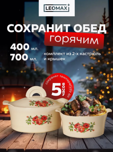 Набор термокастрюль Радость вкуса 0,4л, 0,7 л