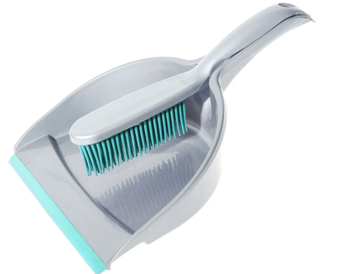 Совок и силиконовая щетка против шерсти - сметка для уборки мусора НАБОР "Хозяйка" фото 7