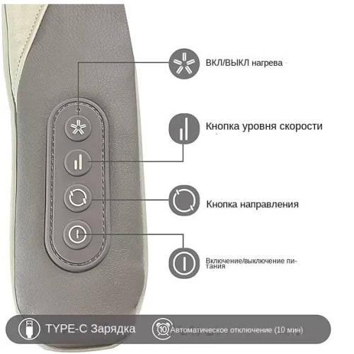 Массажёр 5D разминающий массажный шиацу, Разминающий для шеи, Премиальный шеи и плеч шиацу, глубокие ткани фото 7