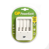 Зарядное устройство GP PB420, для аккумуляторов 4хAA/AAA, белый 3045145 3045145