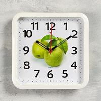 Часы настенные "Яблоки", 22х22 см, плавный ход 5441637 5441637