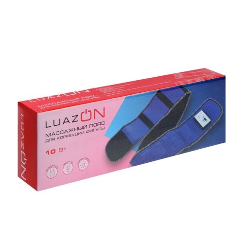 Пояс для похудения LuazON LEM-09, 128 см, пульт в комплекте, 220 В, синий 1167379 фото 8