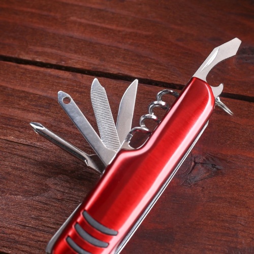 Нож швейцарский ,11в1, красный фото 3