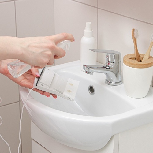 Магнитная окномойка  для мытья окон с двух сторон + скребком, 15-24 мм .Для стеклопакетов фото 3