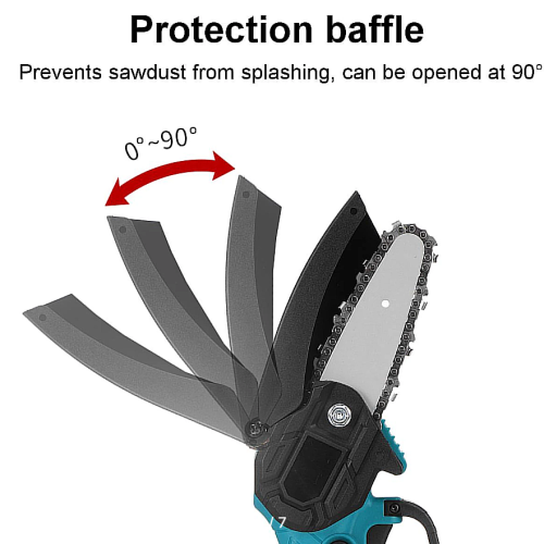 Пила цепная мини "Дровосек"Электрическая + 2 АКБ в комплекте / Садовая мини цепная пилая фото 6