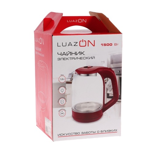 Чайник электрический LuazON LSK-1809, 1500 Вт, 1.8 л, фиолетовый фото 8