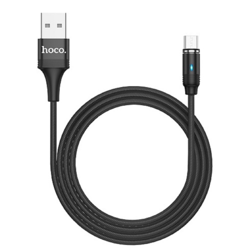 Кабель Hoco U76, USB - microUSB, 2 А, 1.2 м, магнитный, черный фото 2