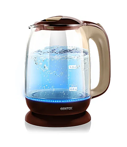 Чайник электрический CENTEK CT-0034/2200Вт, 1,8л, стекло, внутренняя LED подсветка