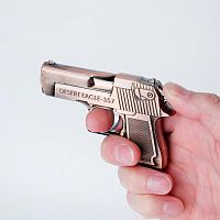 Зажигалка газовая  Desert eagle с лазерной указкой, коричневый 6х9 см