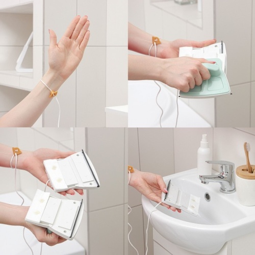 Магнитная окномойка  для мытья окон с двух сторон + скребком, 15-24 мм .Для стеклопакетов фото 2