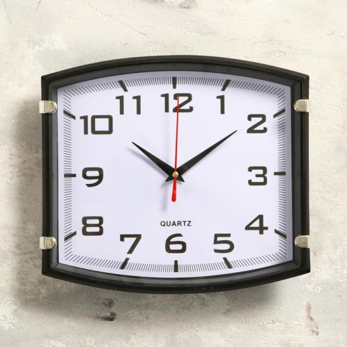 Часы настенные, серия: Классика, "Модерн", чёрные, 25х22 см 2334895 2334895