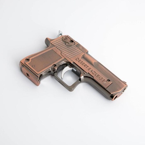 Зажигалка газовая  Desert eagle с лазерной указкой, коричневый 6х9 см фото 4