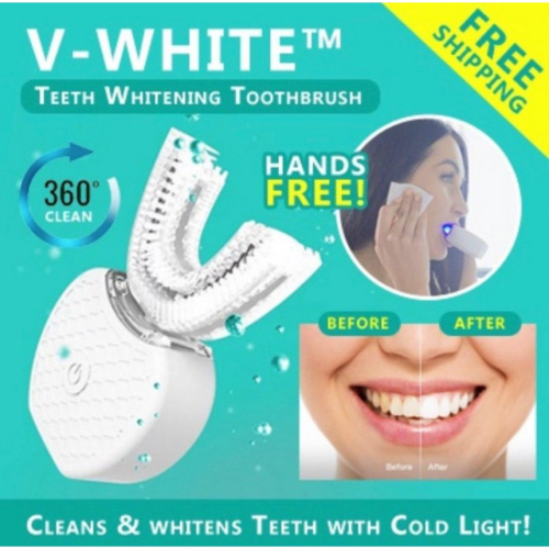 Умная отбеливающая зубная нано-щетка Toothbrush Gold Light Whitening 360°