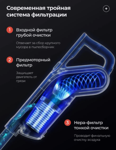 Пылесос, бытовой вертикальный пылесос "Белый барс фото 11