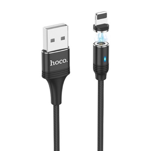 Кабель Hoco U76, USB - Lightning, 2 А, 1.2 м, магнитный, черный фото 2