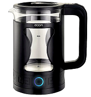 Электрический чайник ECON ECO-1506KE, прозрачный, черный 1,5 литра