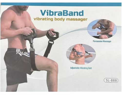 Перкуссионный массажер пистолет с ремнем