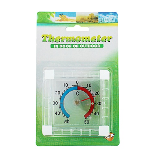 Термометр уличный для дома дачи, механический, квадратный, 8 х 8 см, фото 2
